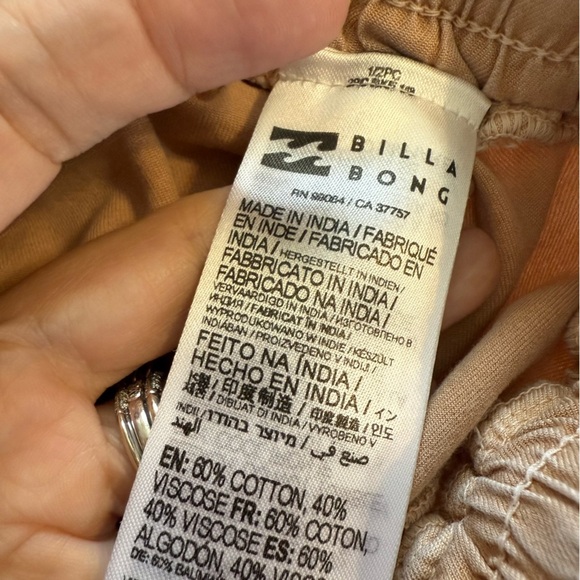 Billabong Pull On Stretch Drawstring Waist Road Trippin Shorts Sz XS - Set of 2 - Picture 6 of 6